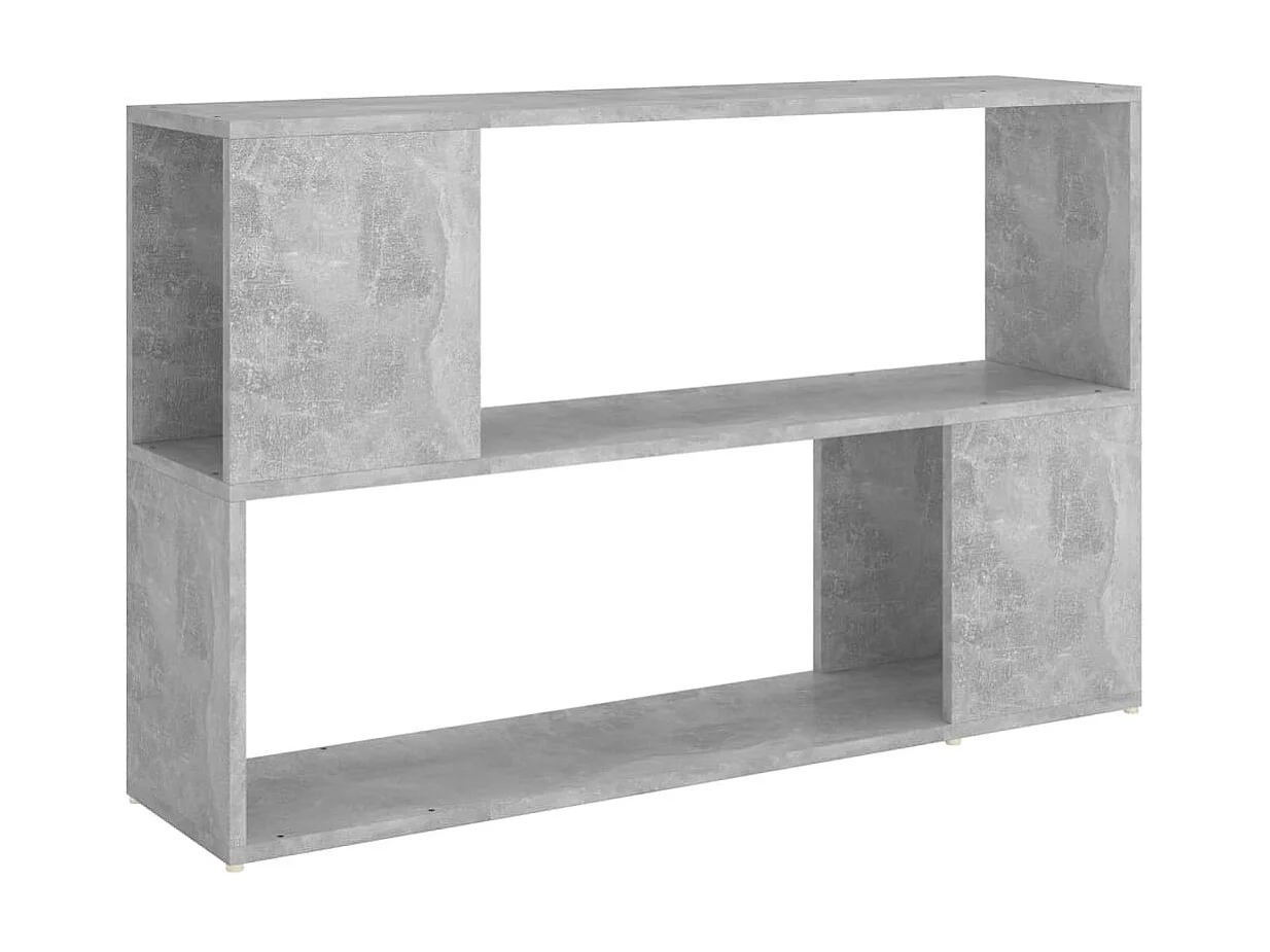 Betongraues Bücherregal 100x24x63 cm Spanplatte