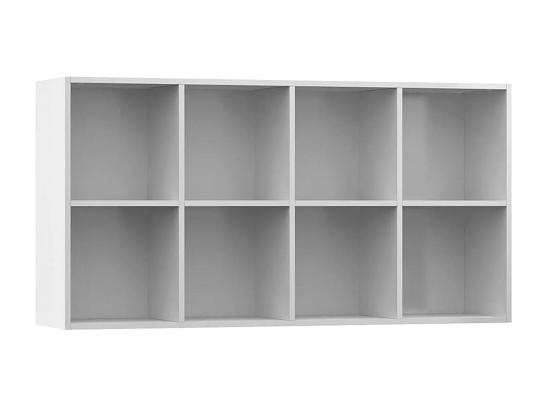 Bibliothèque/Buffet Blanc brillant 66 x 30 x 130 cm Aggloméré