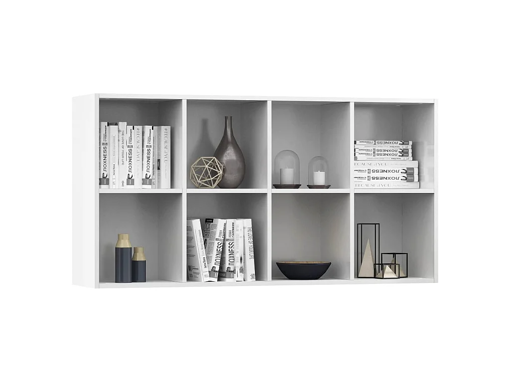 Estante/aparador branco brilhante 66 x 30 x 130 cm aglomerado