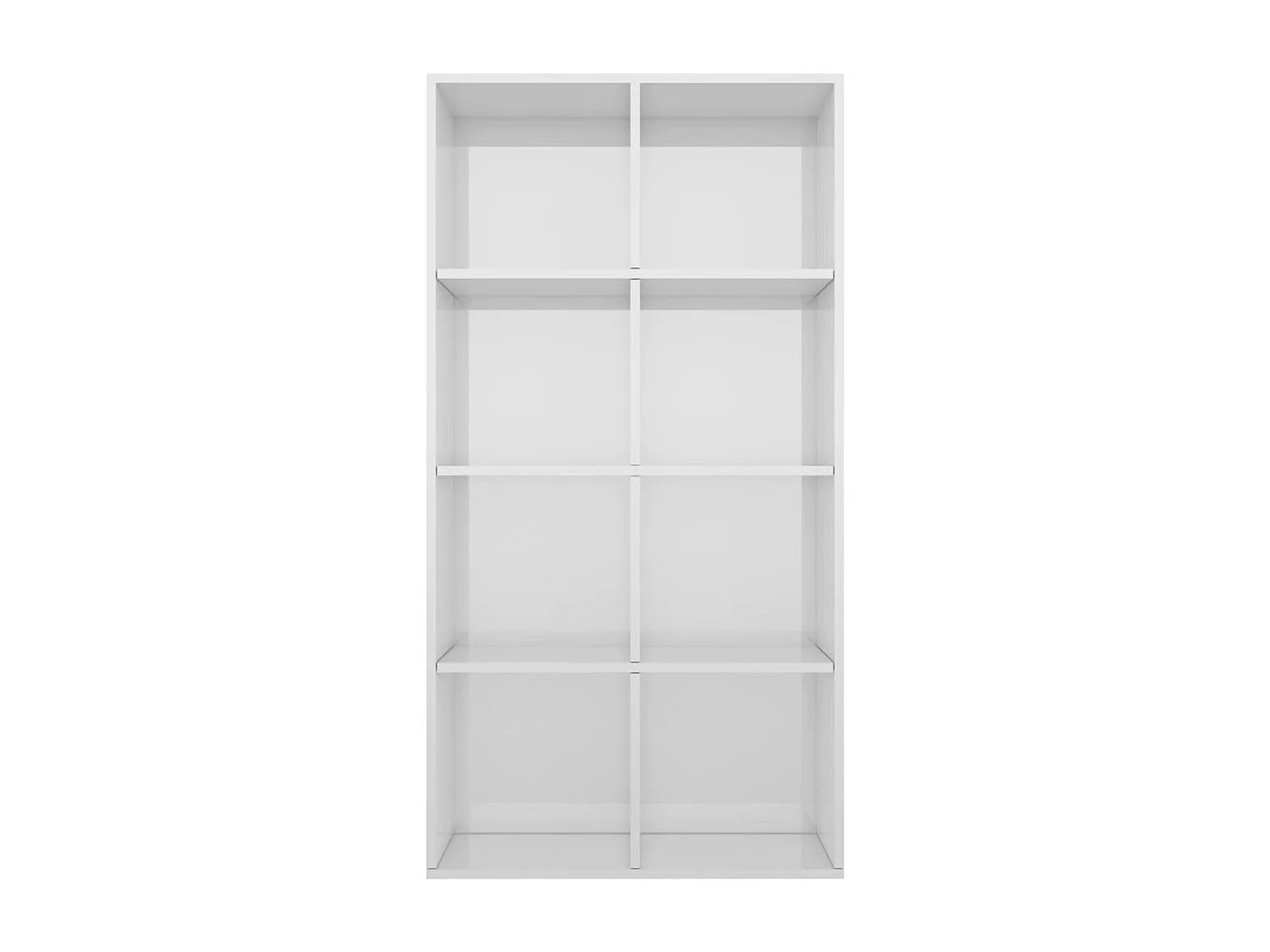 Bibliothèque/Buffet Blanc brillant 66 x 30 x 130 cm Aggloméré