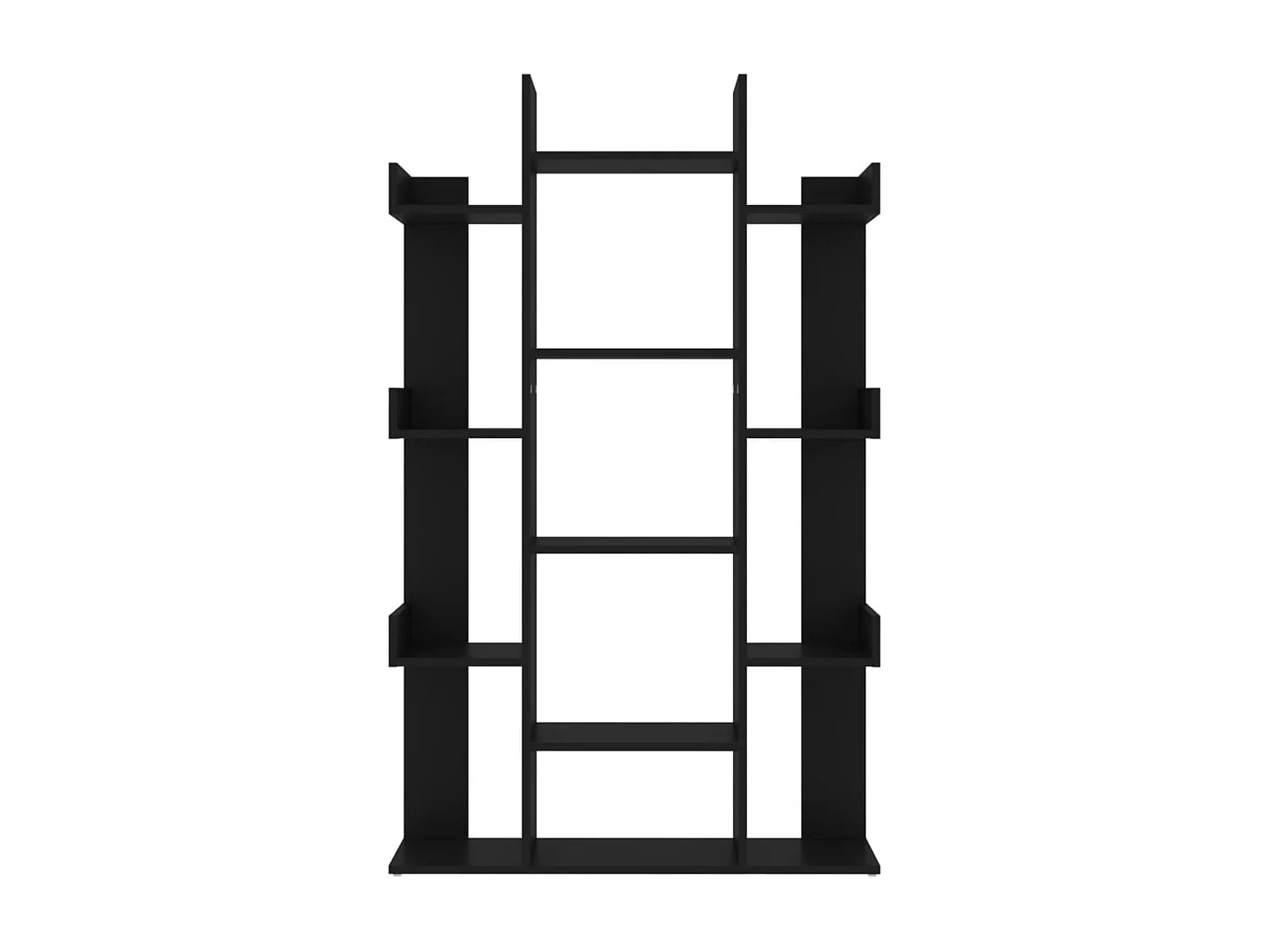 Bibliothèque Noir 86x25,5x140 cm Aggloméré