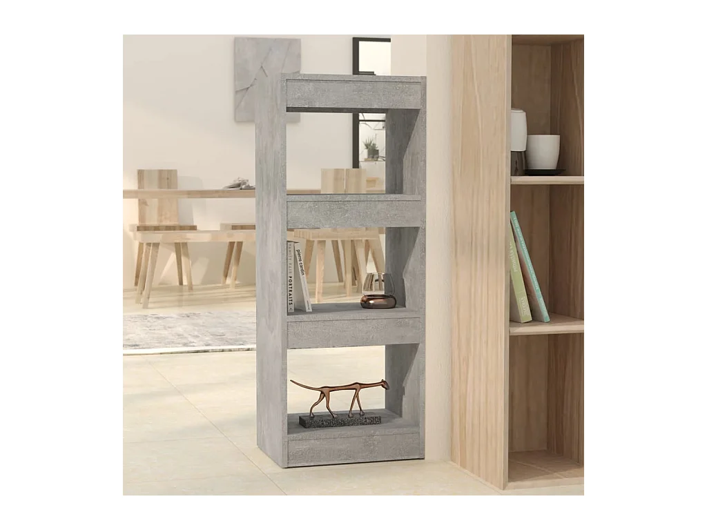 Bibliothèque/Séparateur de pièce Gris béton 40x30x103 cm