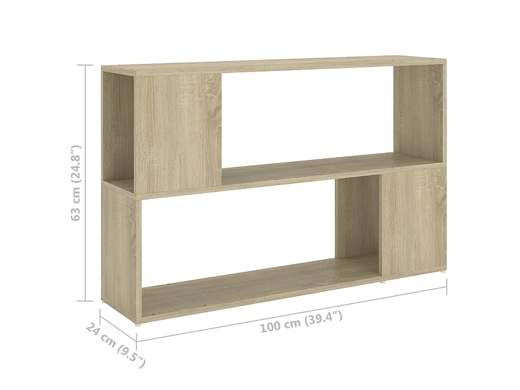 Bibliothèque Chêne Sonoma 100x24x63 cm Aggloméré