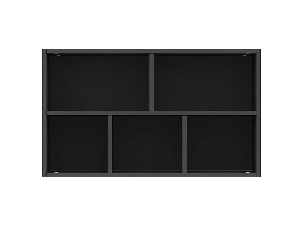 Bibliothèque/Buffet Noir 50x25x80 cm Aggloméré