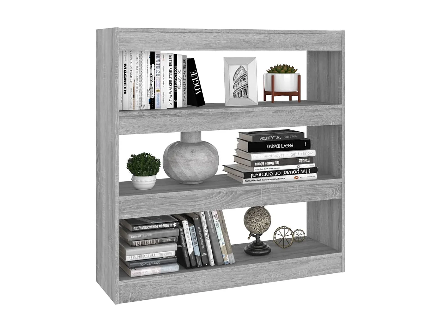 Bibliothèque/Séparateur de pièce Sonoma gris 100x30x103 cm