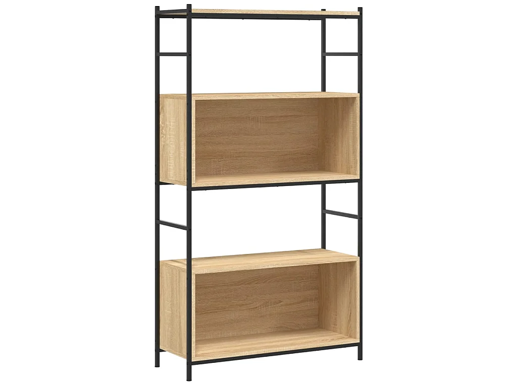 Libreria in rovere Sonoma 80x30x145,5 cm in derivati del legno e ferro