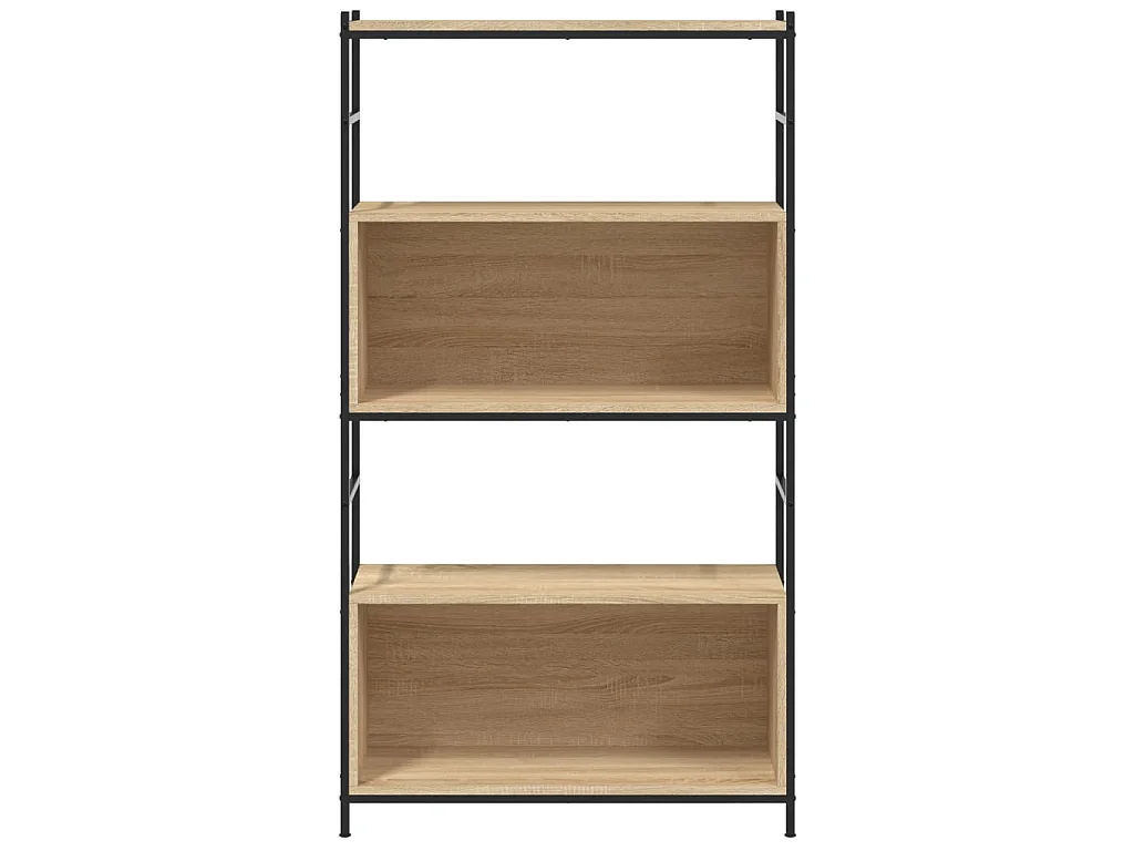 Libreria in rovere Sonoma 80x30x145,5 cm in derivati del legno e ferro