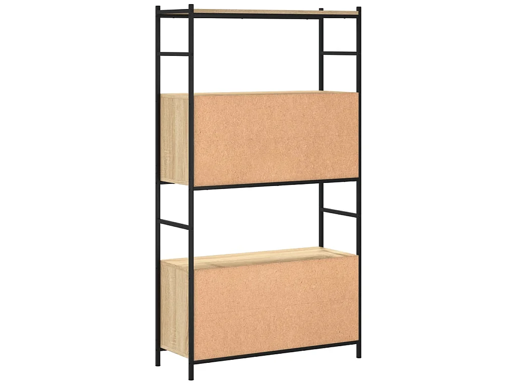 Libreria in rovere Sonoma 80x30x145,5 cm in derivati del legno e ferro