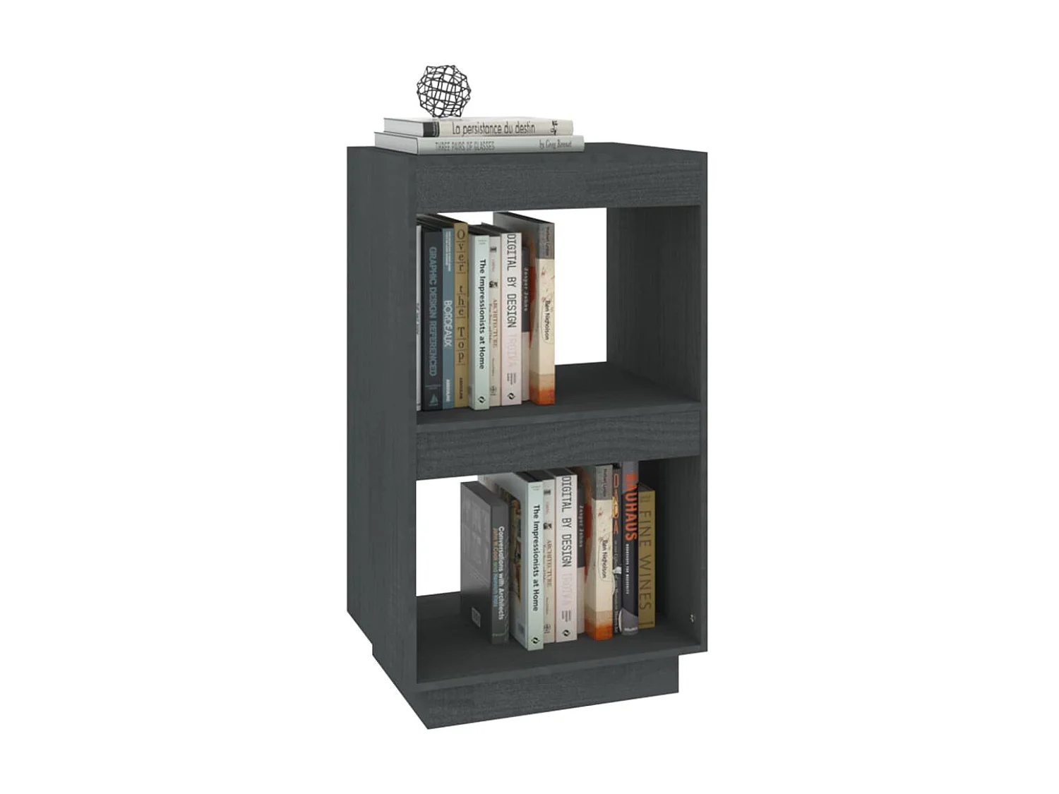 Bibliothèque Gris 40x35x71 cm Bois de pin massif