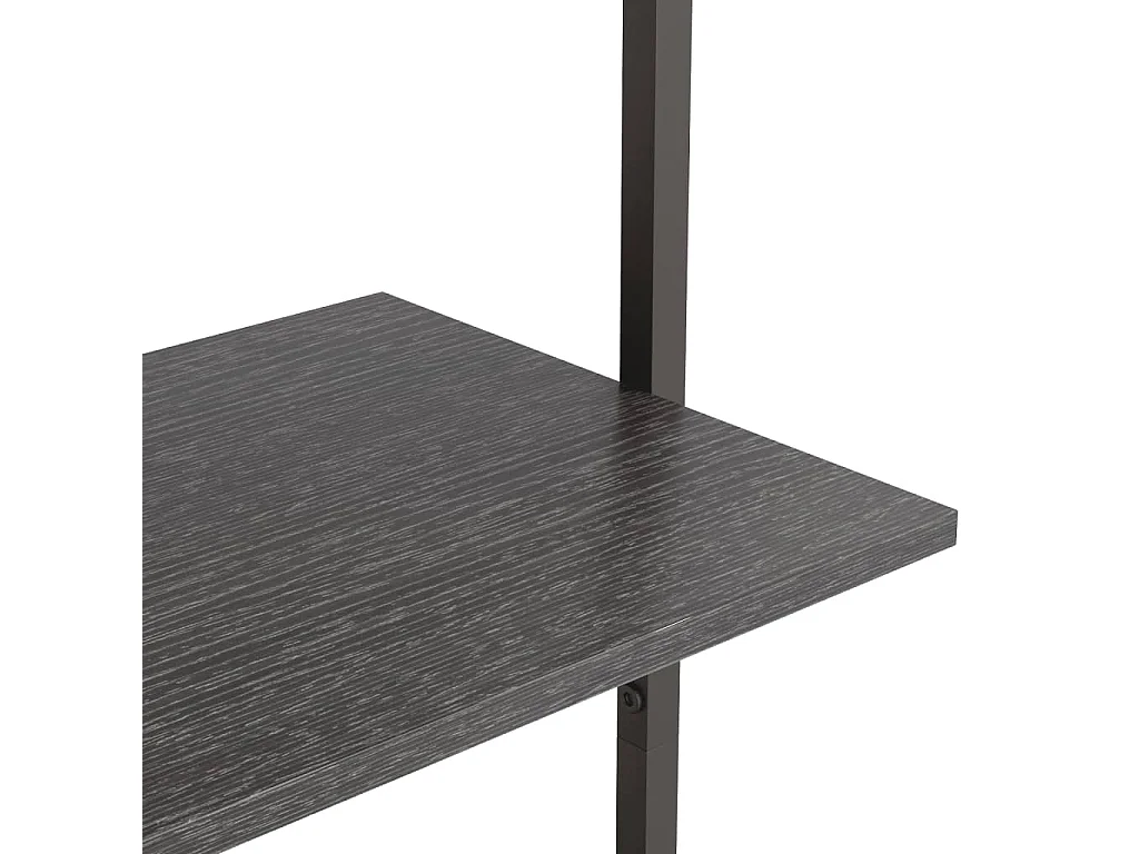 scaffale inclinato a 5 livelli Nero 64x35x185 cm