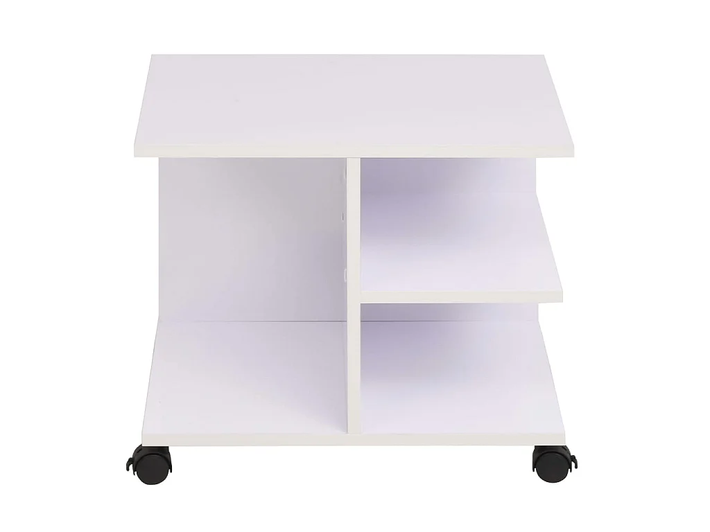 étagère à roulettes 50x35x42 cm Blanc
