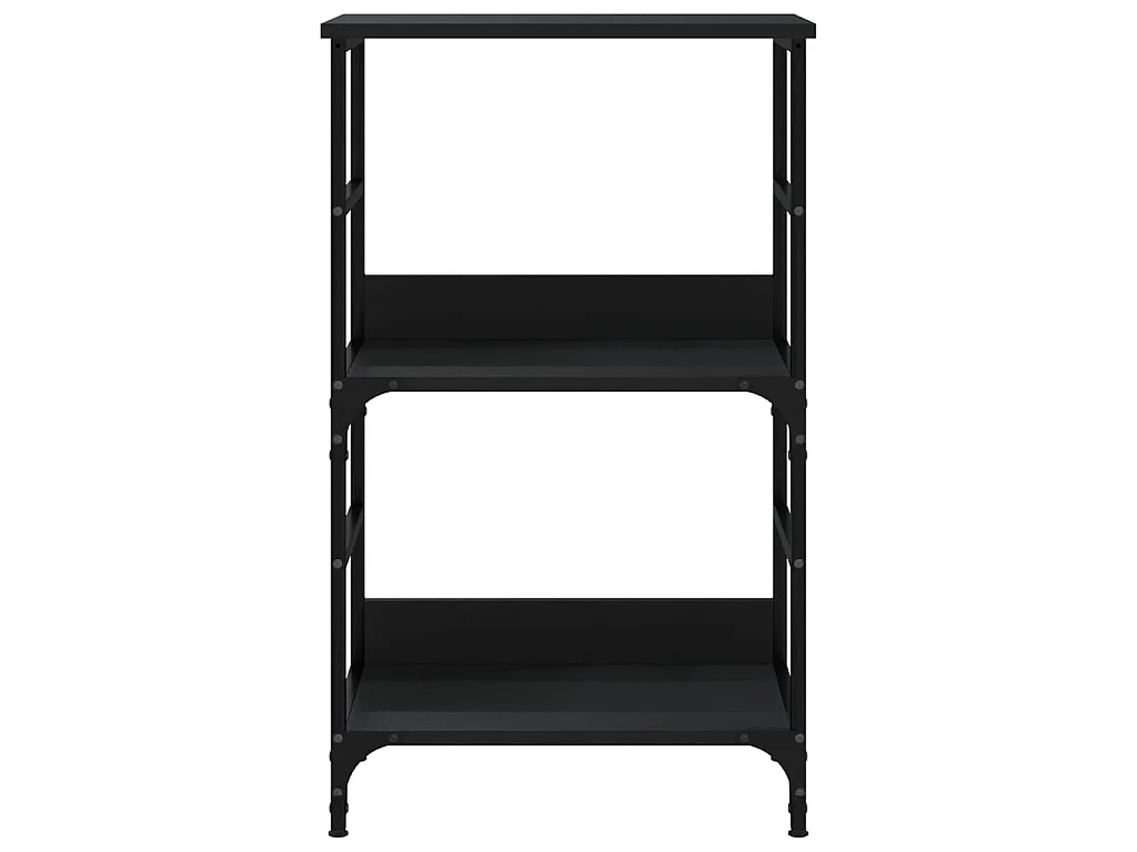 Bibliothèque noir 50x33x82 cm bois d'ingénierie