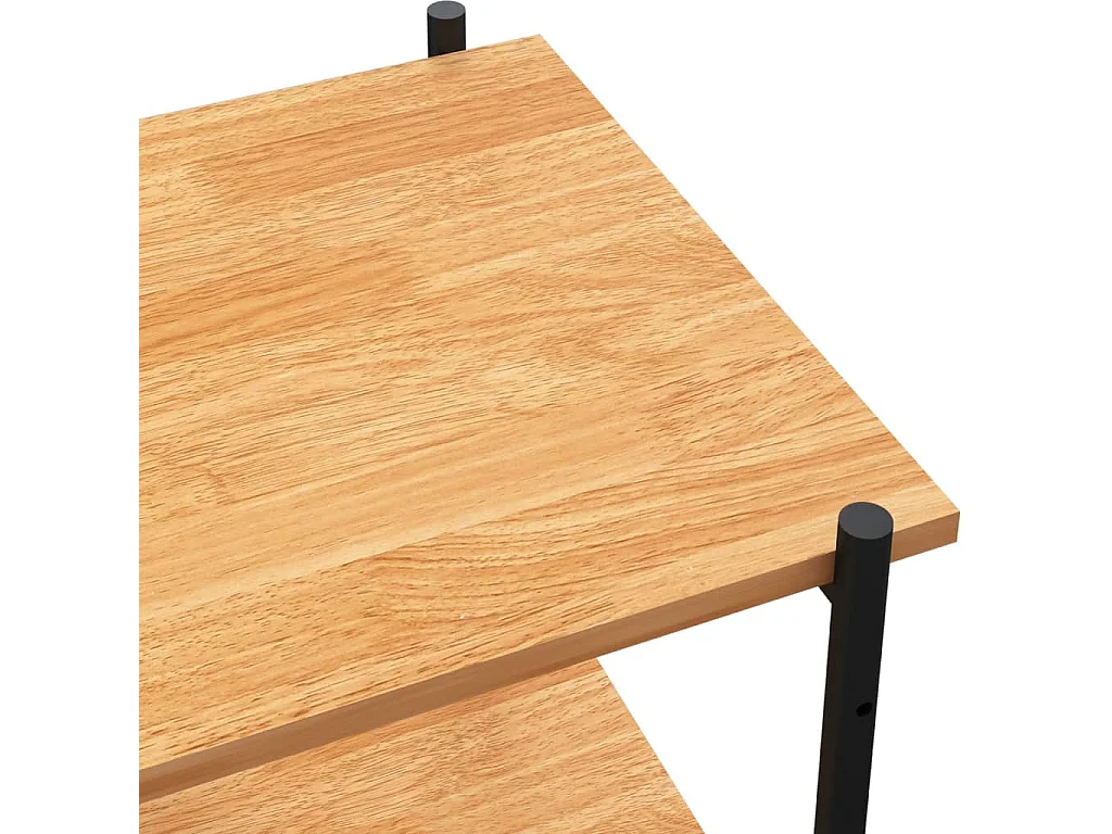 5-stufiges Regal Schwarz und Eiche 80x40x163 cm