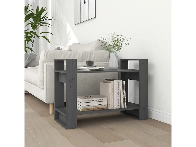 Libreria/Divisorio Grigio 80x35x56,5 cm Pino massiccio