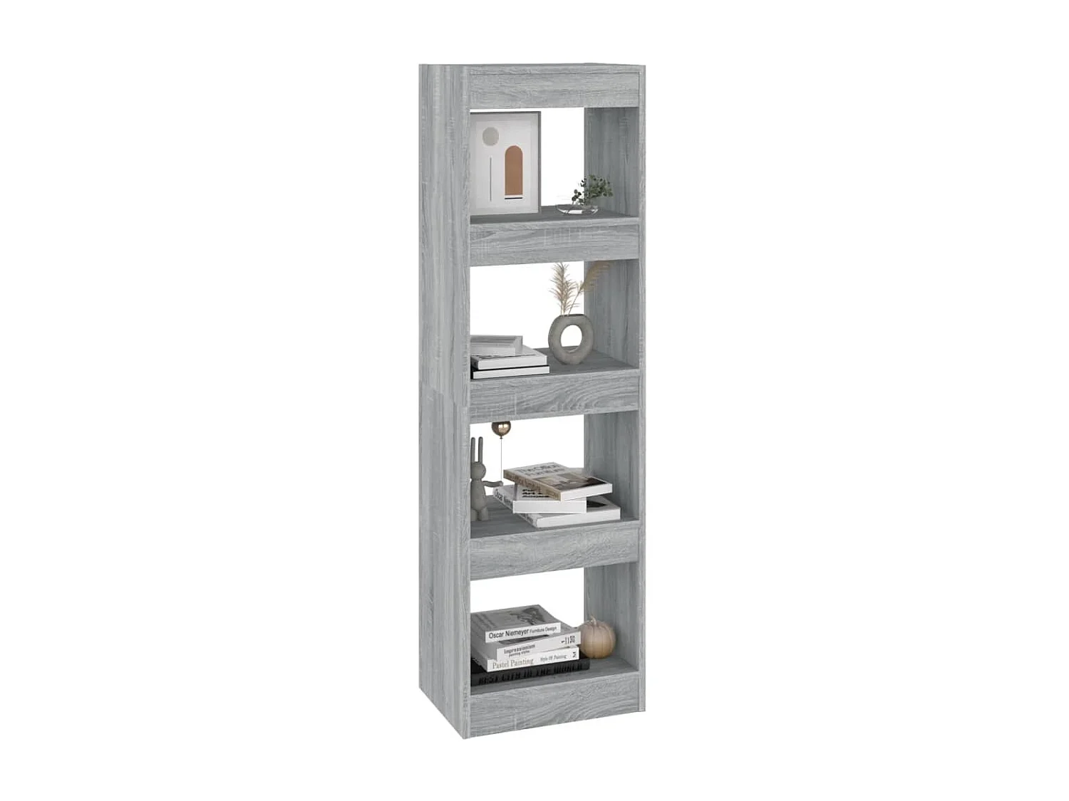 Libreria/Divisorio Sonoma grigio 40x30x135 cm