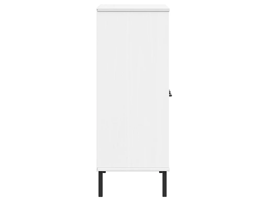 Bibliothèque avec pieds en métal Blanc 90x35x90,5 cm Bois OSLO