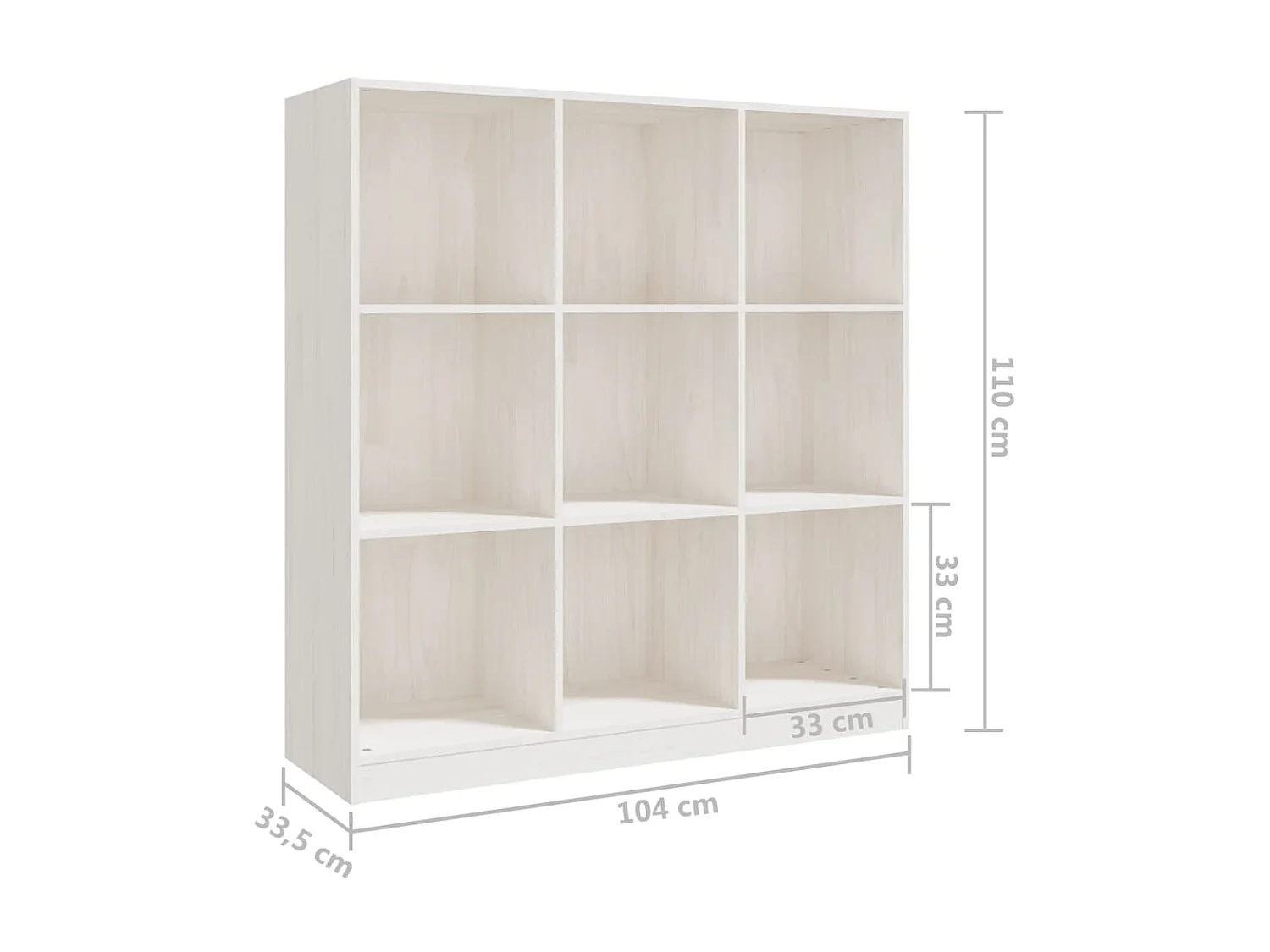 Bibliothèque/Séparateur de pièce Blanc 104x33,5x110 cm Pin