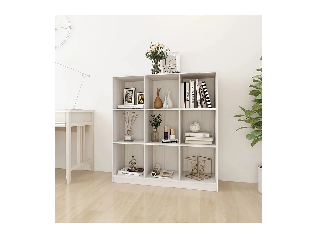 Boekenkast/Roomdivider Wit 104x33,5x110 cm Grenen