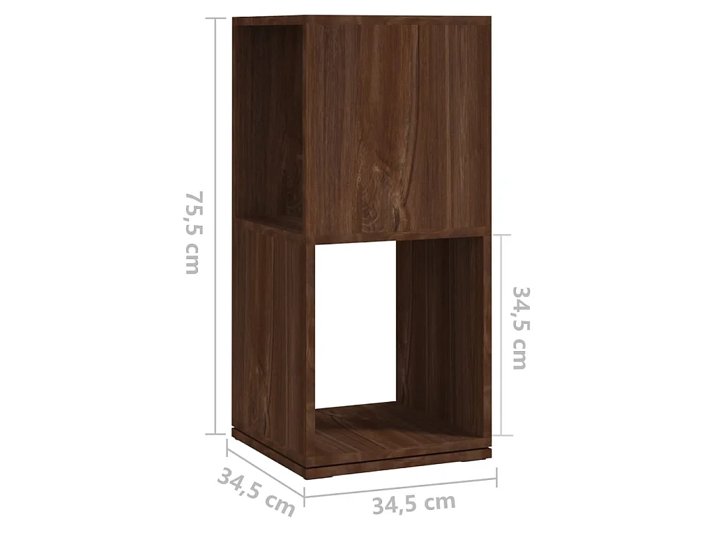 Armoire rotative Chêne marron 34,5x34,5x75,5 cm Aggloméré