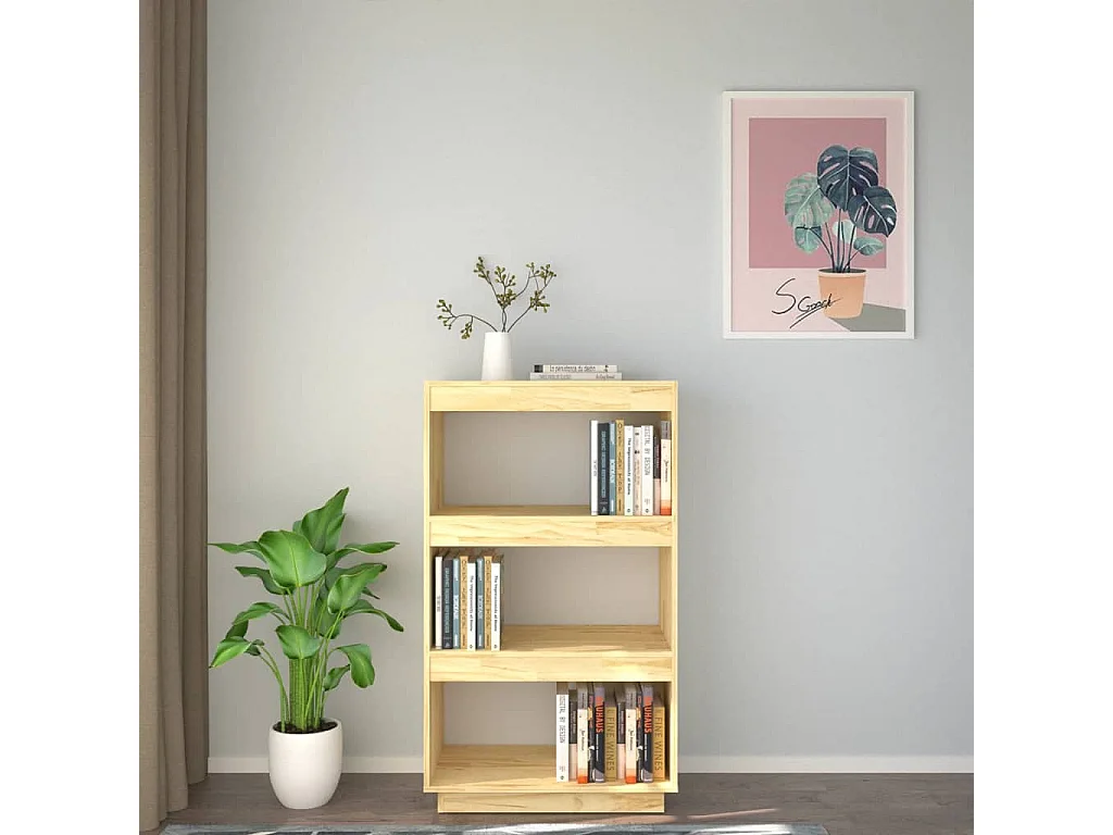 Libreria/Divisorio 60x35x103 cm in pino massiccio