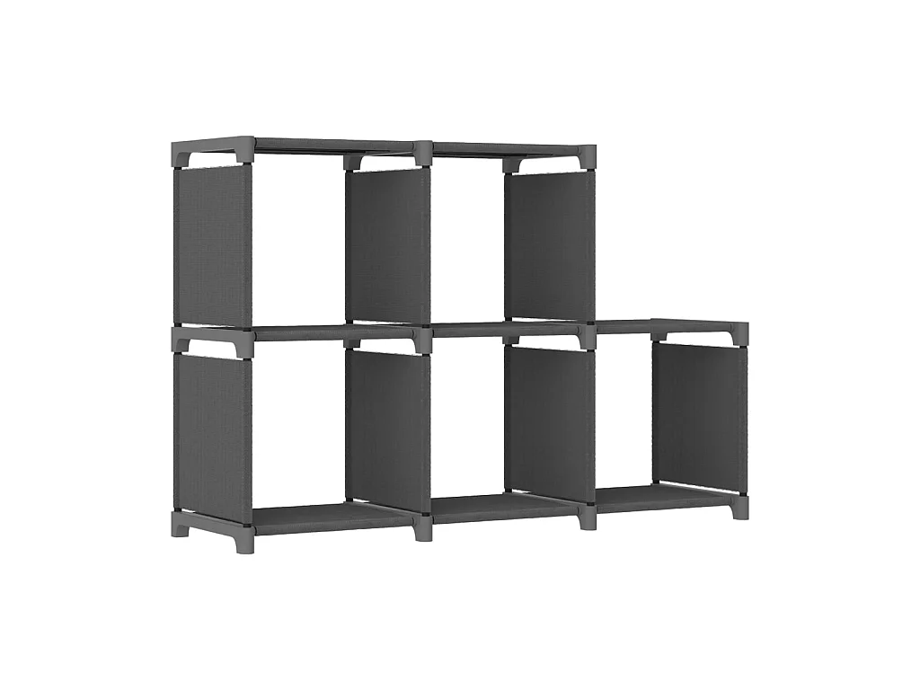 étagère d'affichage 5 cubes Gris 103x30x72,5 cm Tissu