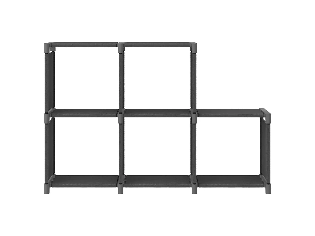 étagère d'affichage 5 cubes Gris 103x30x72,5 cm Tissu