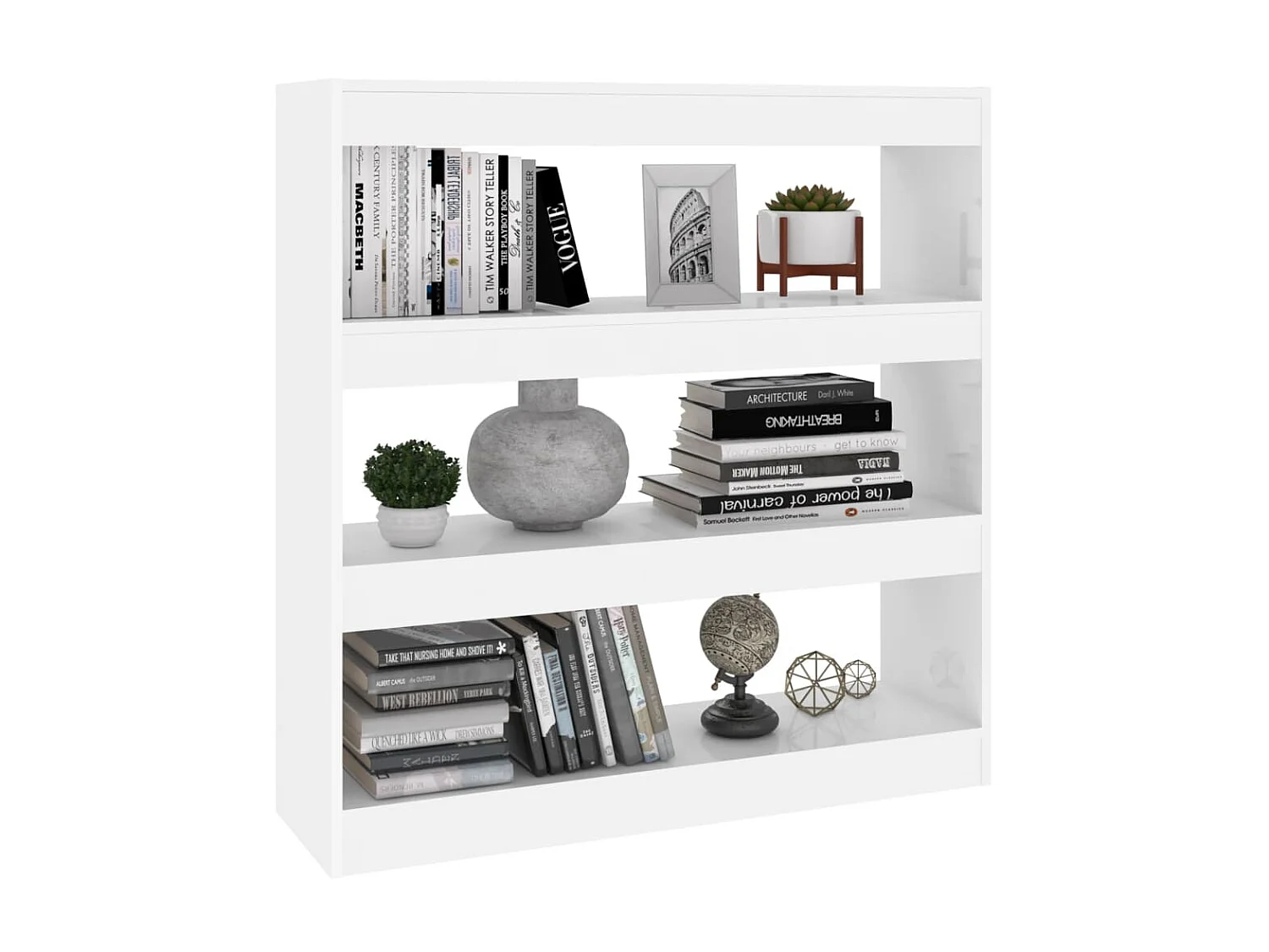 Bibliothèque/Séparateur de pièce Blanc 100x30x103 cm