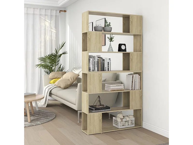 Libreria/Divisorio Rovere Sonoma 100x24x188 cm