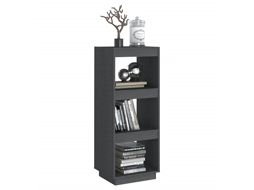 Bibliothèque/Séparateur de pièce Gris 40x35x103 cm Pin massif