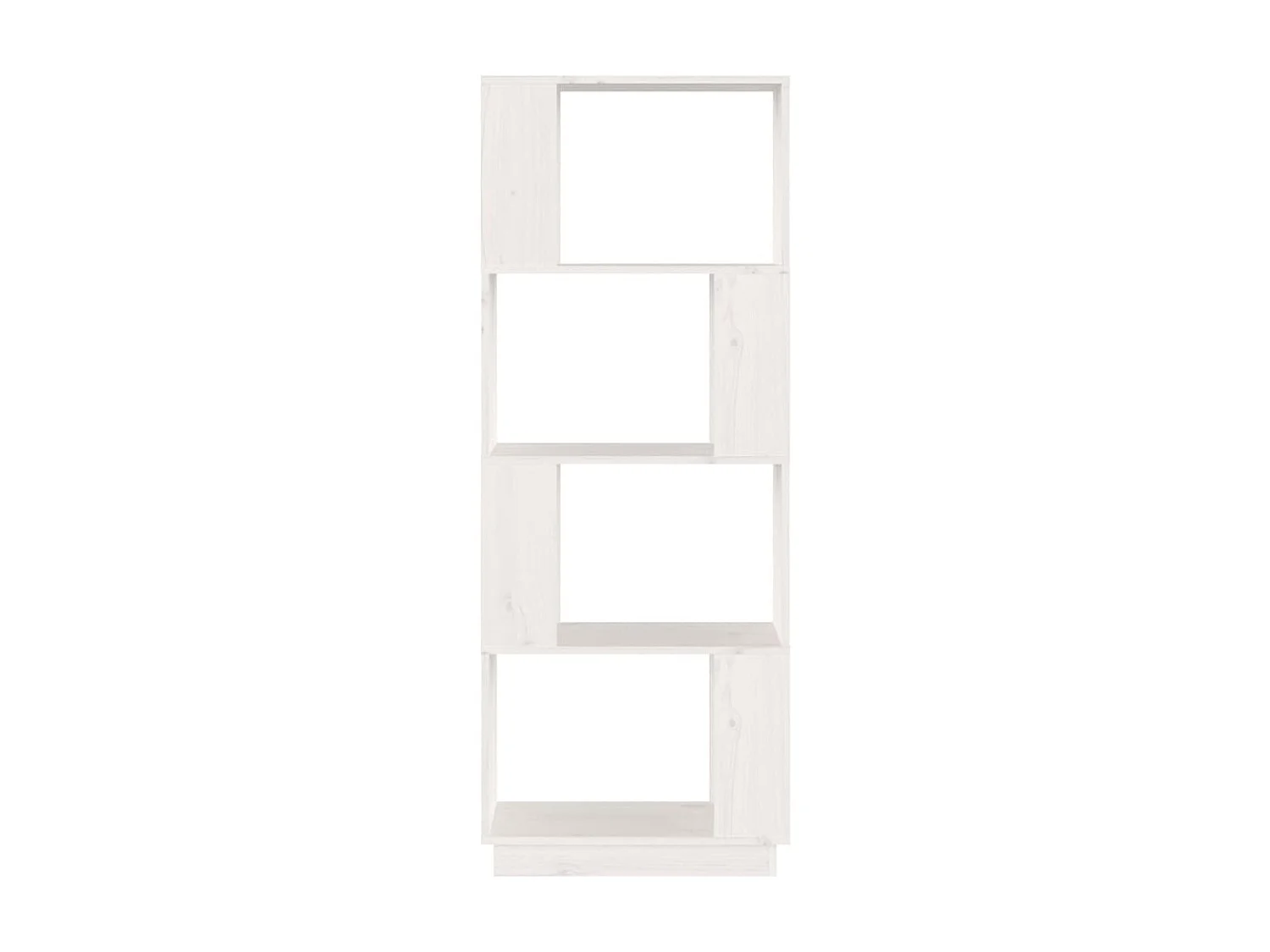 Libreria/Divisorio Bianco 51x25x132 cm Pino massiccio