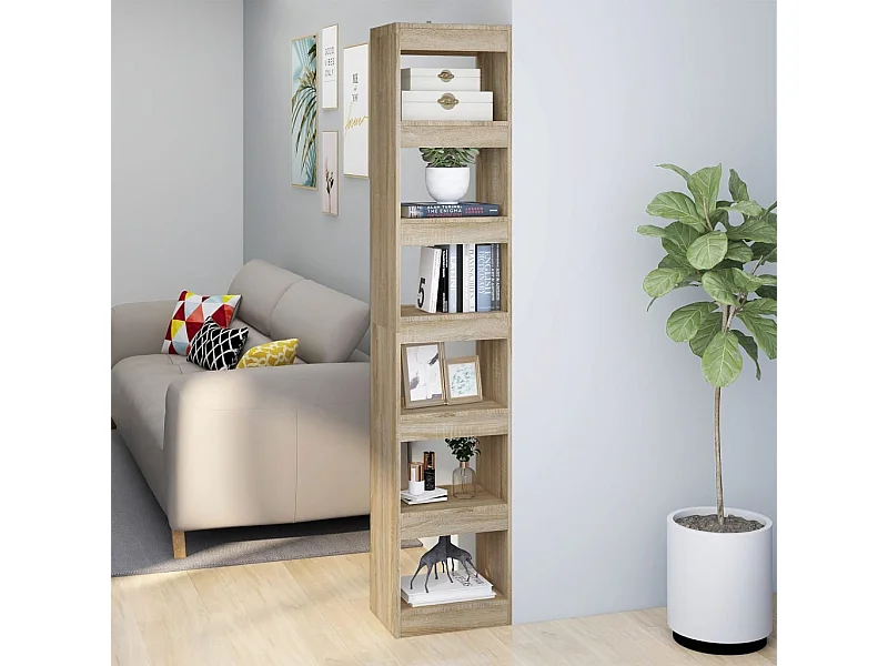 Libreria/Divisorio Rovere Sonoma 40x30x198 cm