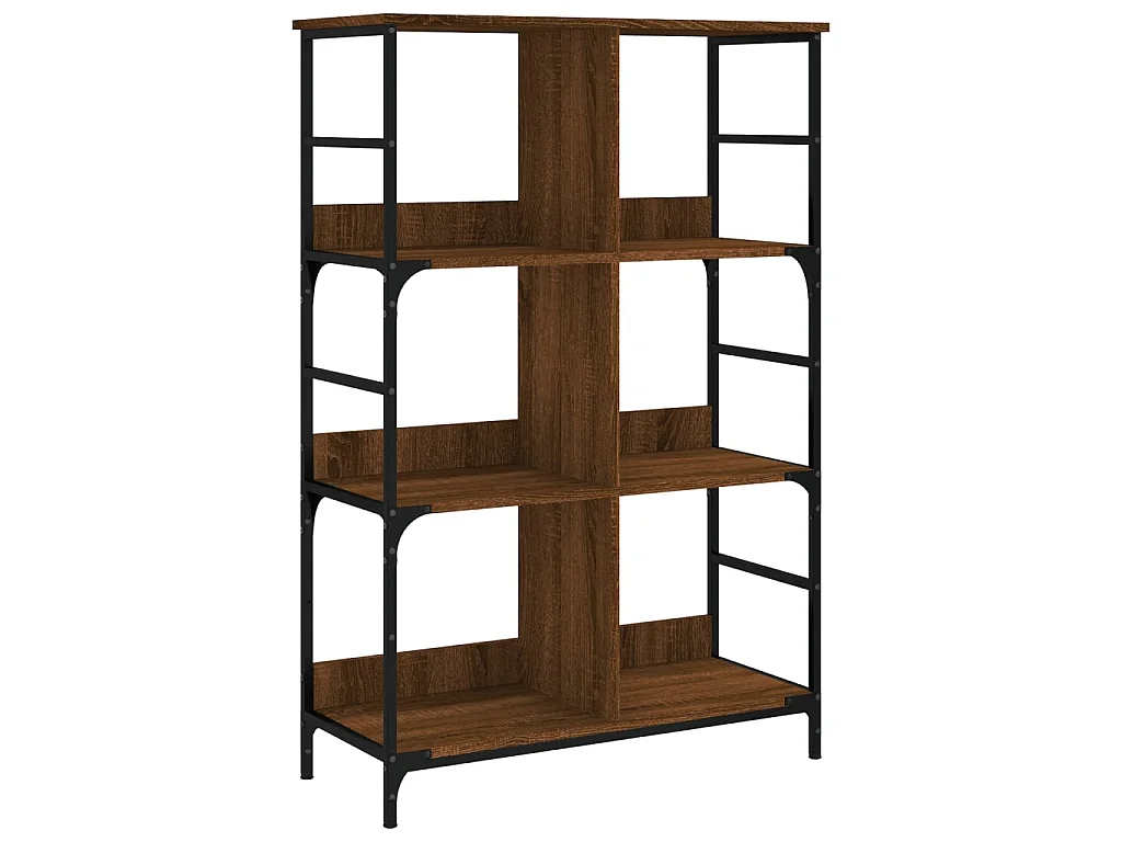 Libreria in rovere marrone 78,5x33x117,5 cm in multistrato