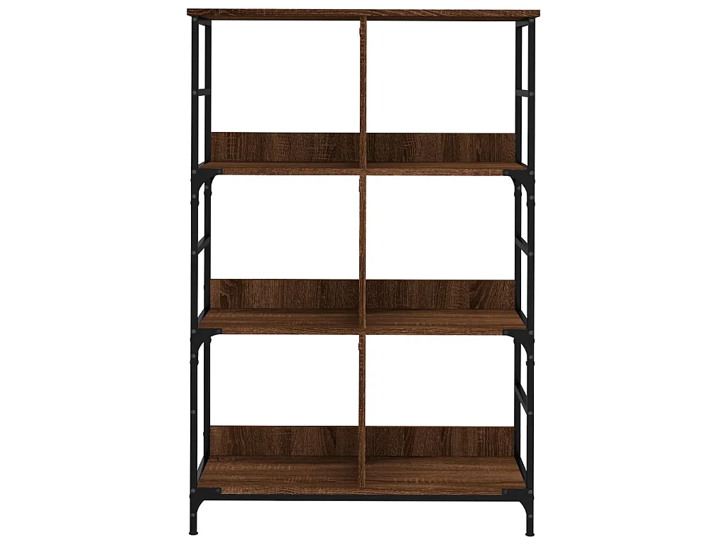 Libreria in rovere marrone 78,5x33x117,5 cm in multistrato