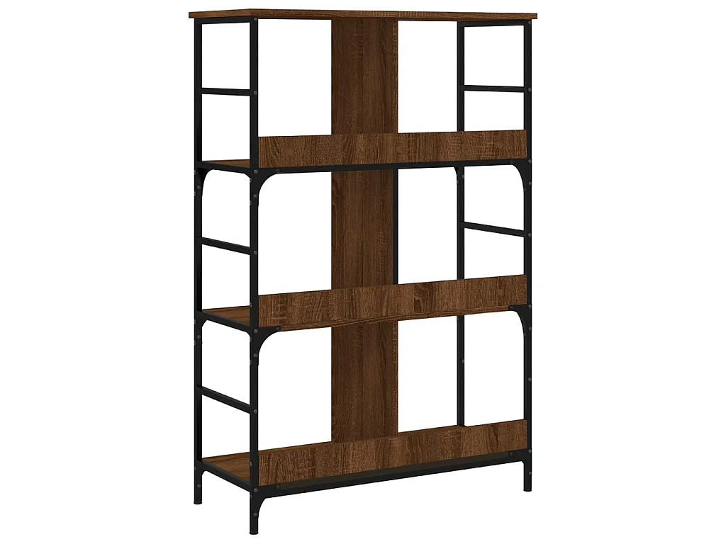 Libreria in rovere marrone 78,5x33x117,5 cm in multistrato