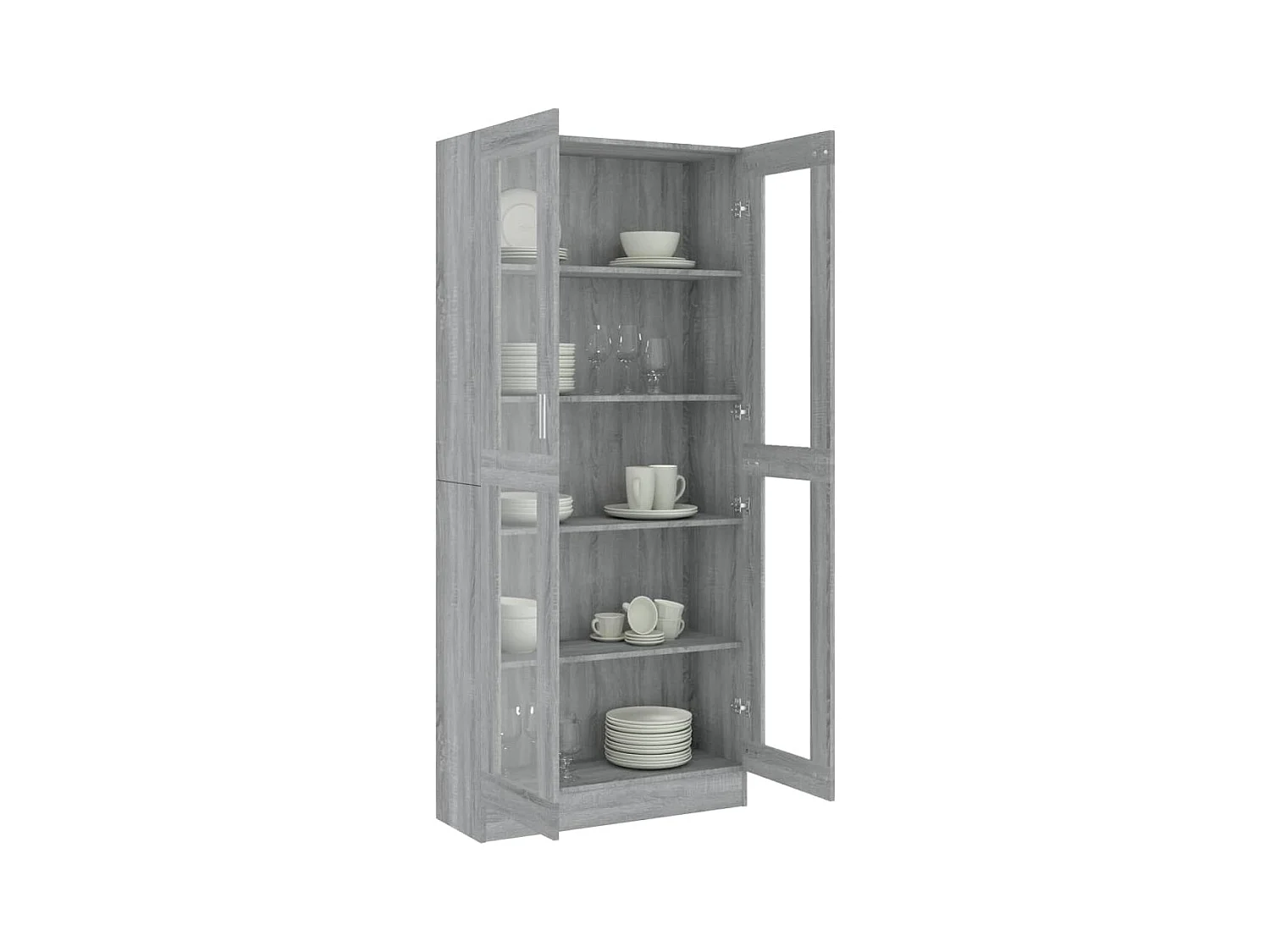 Armoire à vitrine Sonoma gris 82,5x30,5x185,5cm Bois ingénierie
