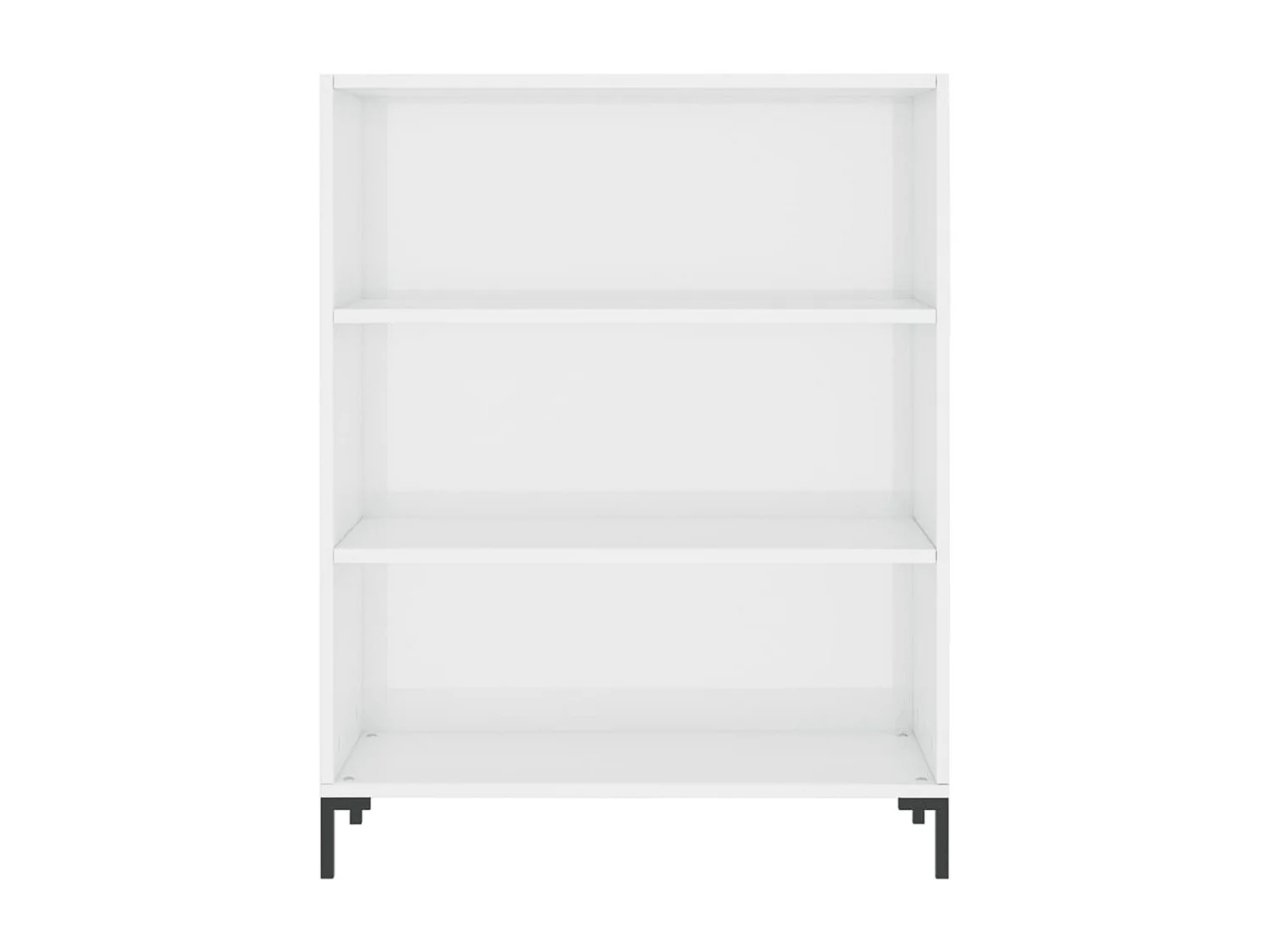 Bibliothèque blanc brillant 69,5x32,5x90 cm bois d'ingénierie