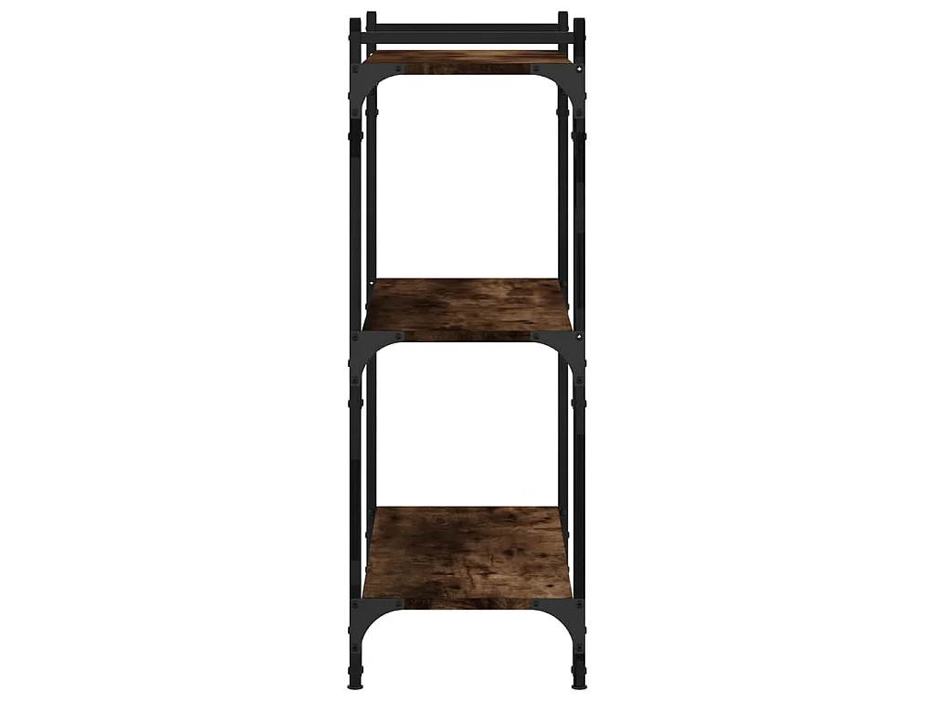Libreria 3 livelli rovere affumicato 80x30x86 cm in multistrato