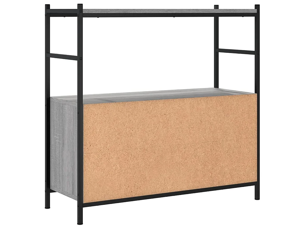 Bibliothèque sonoma gris 80x30x78,5 cm bois d'ingénierie et fer