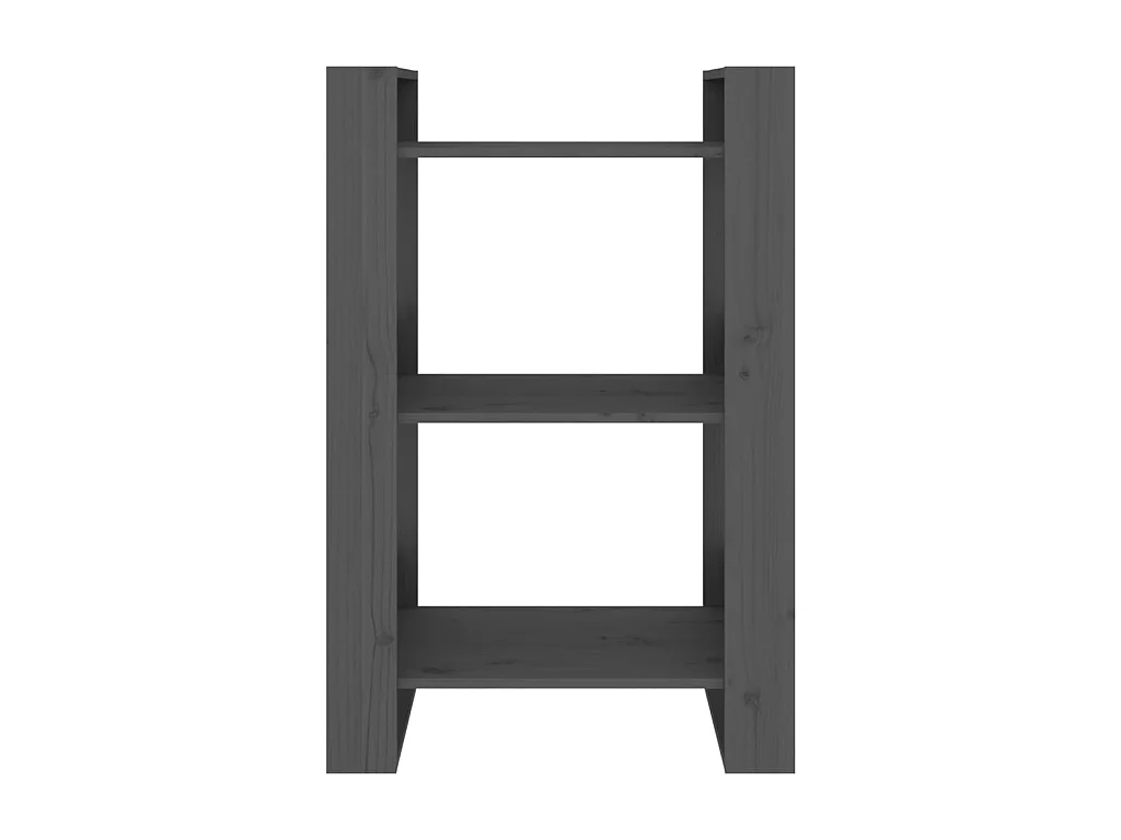 Libreria/Divisorio Grigio 60x35x91 cm Pino massiccio