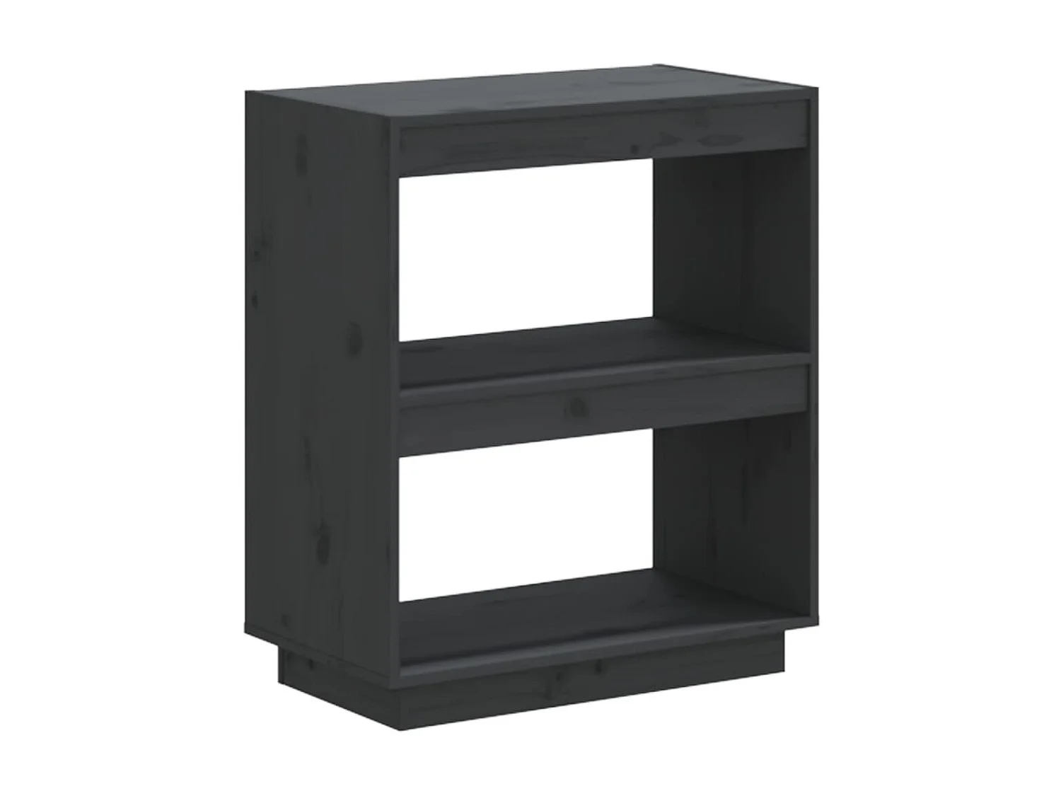 Bibliothèque Gris 60x35x71 cm Bois de pin massif