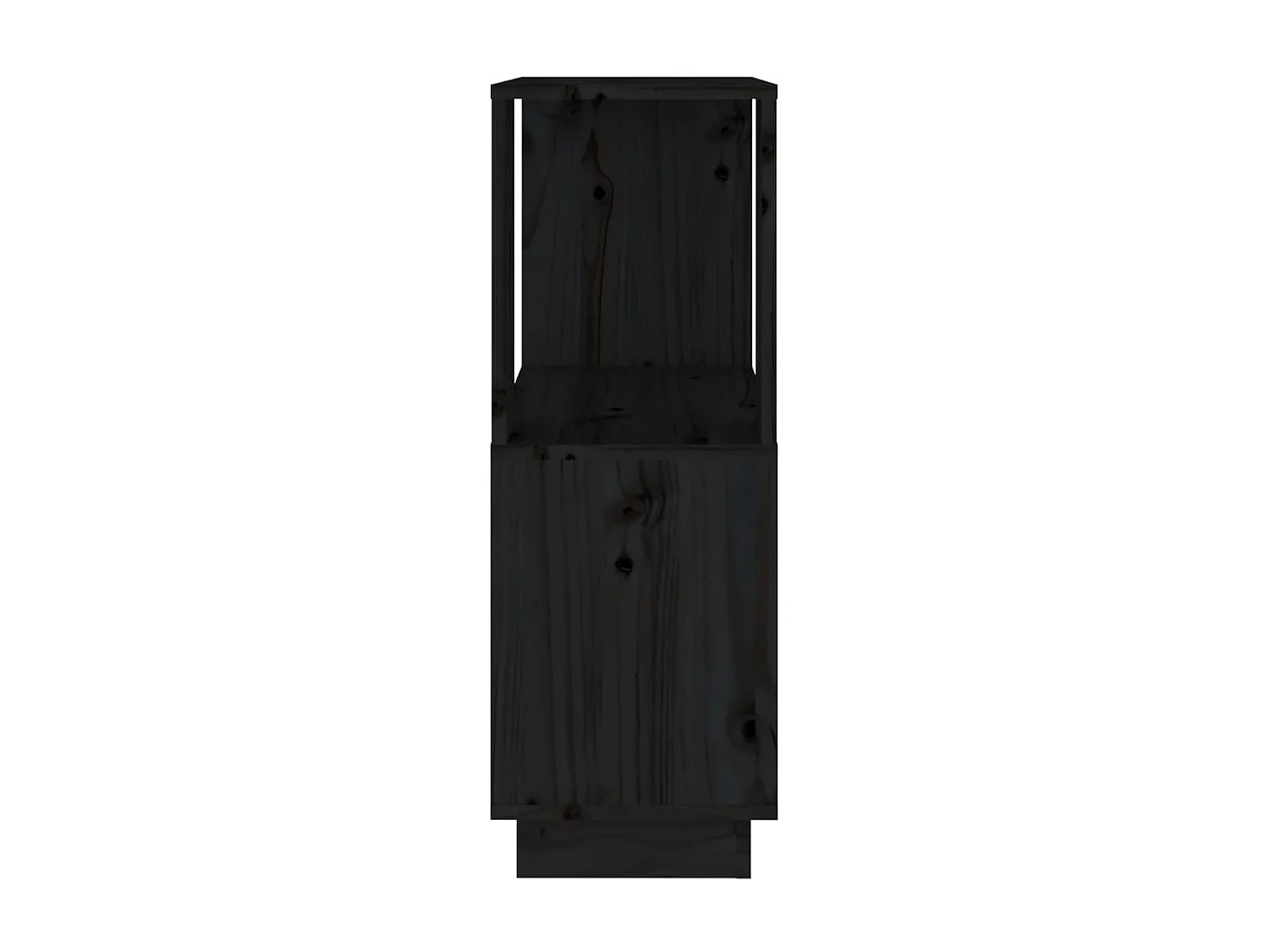 Bibliothèque/Séparateur de pièce Noir 51x25x70 cm Pin solide