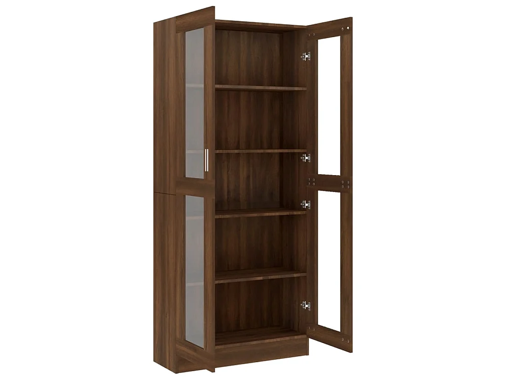 Armoire à vitrine Chêne marron 82,5x30,5x185,5cmBois ingénierie