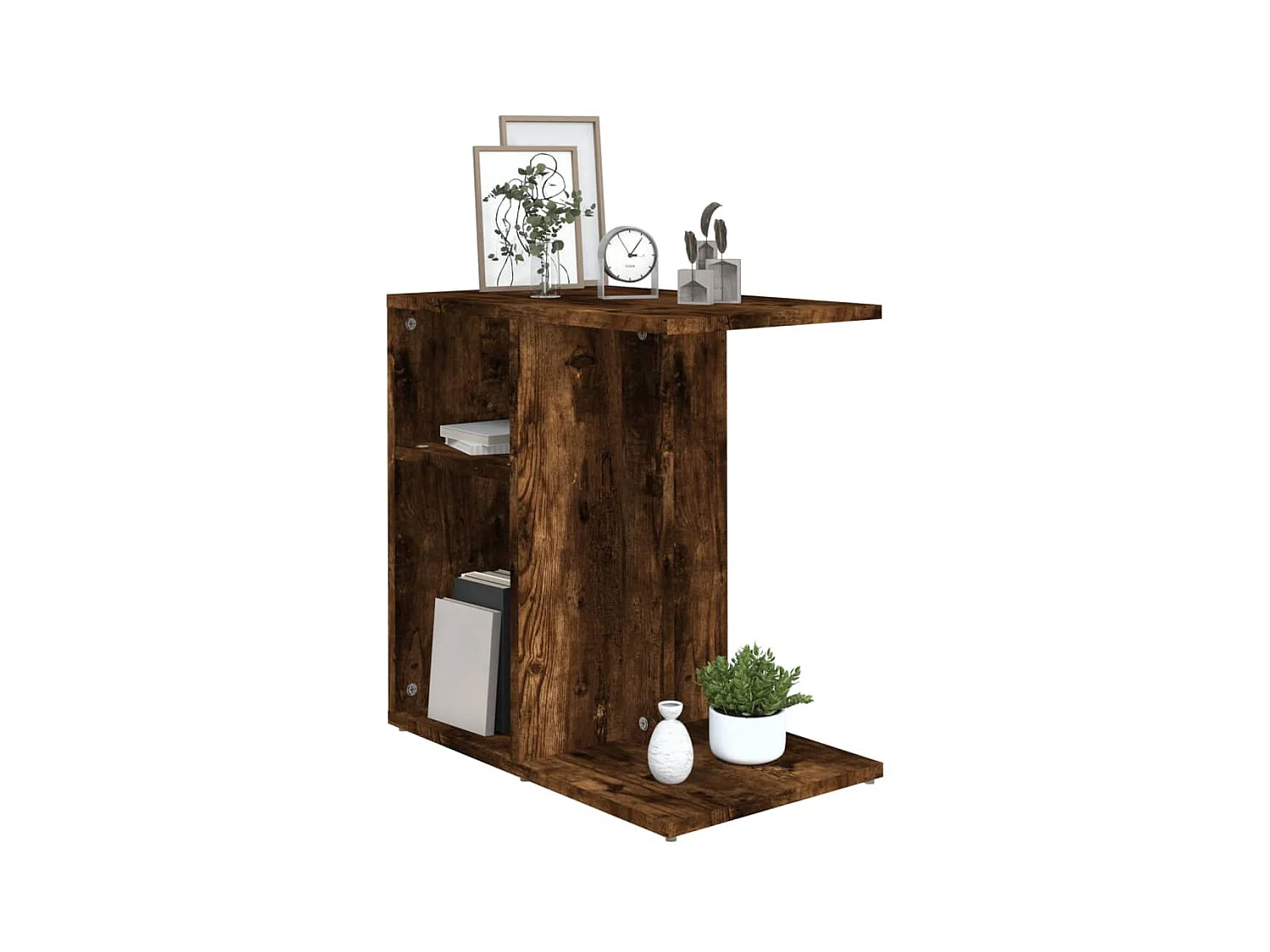 Table d'appoint Chêne fumé 50x30x50 cm Bois d'ingénierie