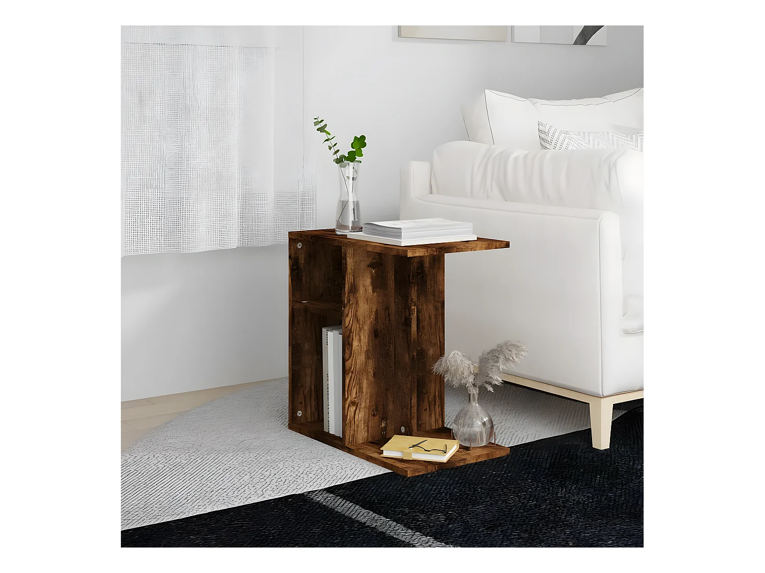 Beistelltisch Räuchereiche 50x30x50 cm Holzwerkstoff