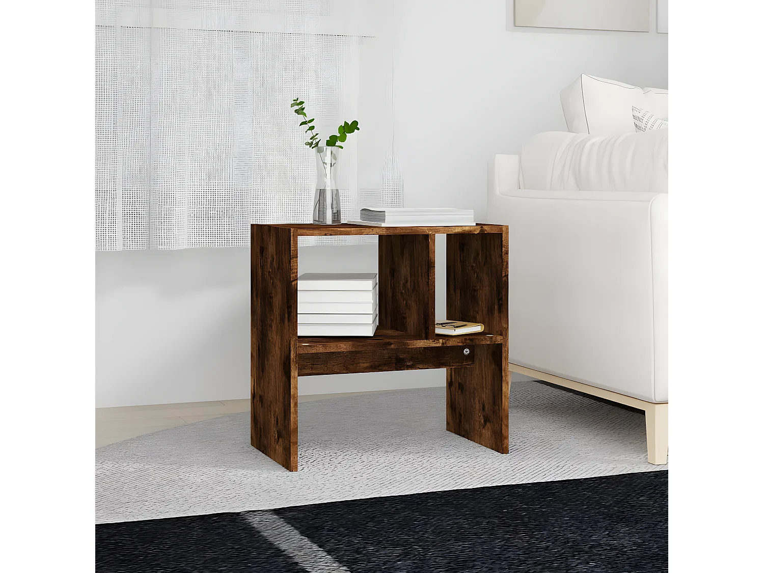 Beistelltisch Räuchereiche 50x30x50 cm Holzwerkstoff