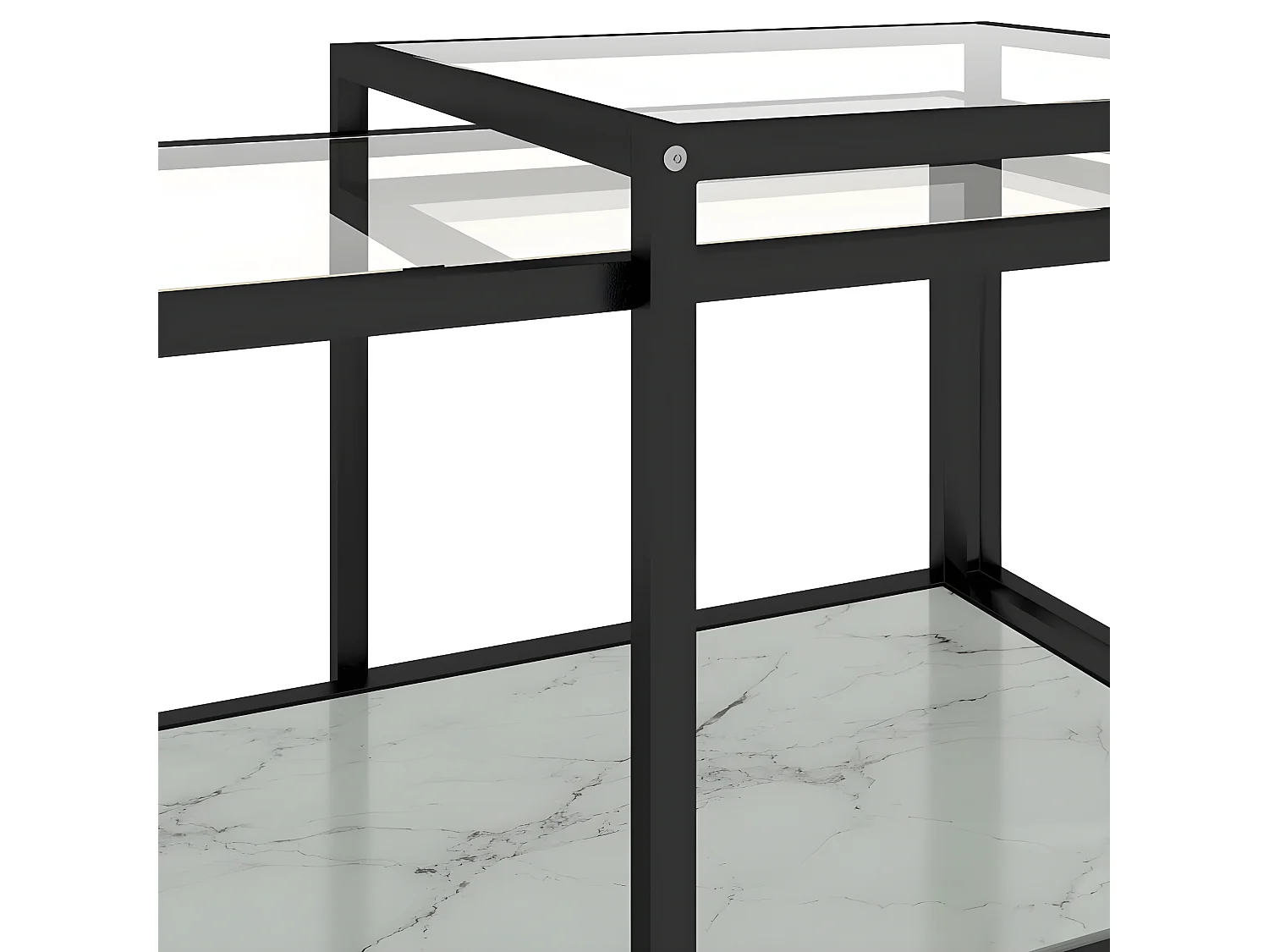 Theetafels 2 stuks Gehard glas Wit