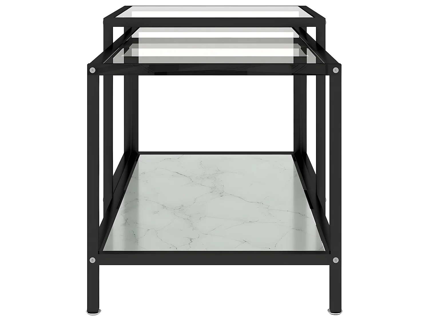 Theetafels 2 stuks Gehard glas Wit