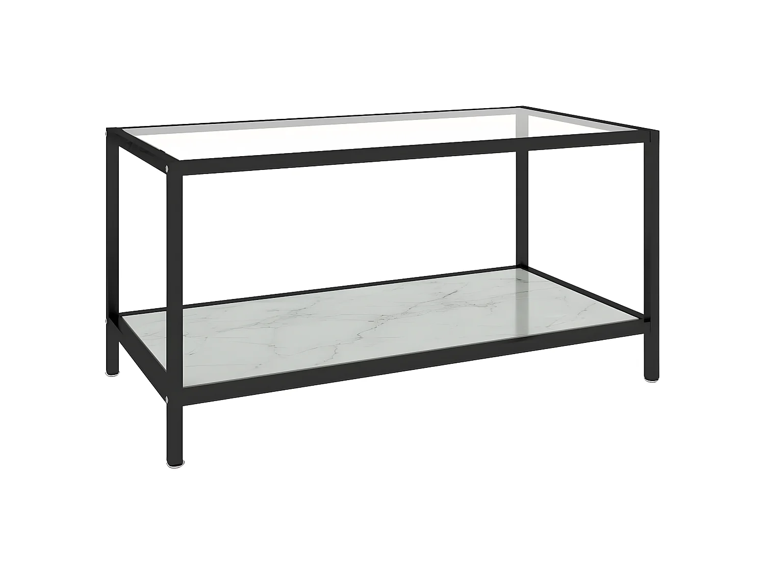 Theetafels 2 stuks Gehard glas Wit