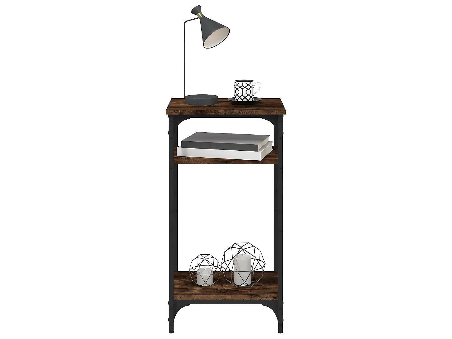 Tavolino Rovere affumicato 40x30x75 cm MDF