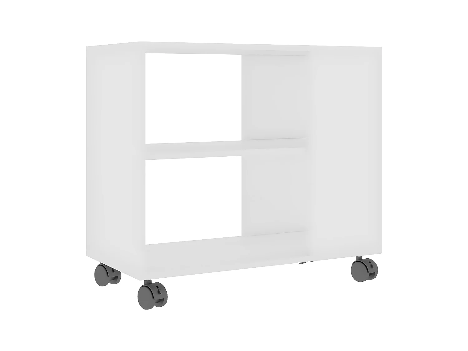 Table d'appoint Blanc 70x35x55 cm Bois d'ingénierie